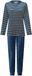 Pastunette Nordic Bloom Pyjama Velours Blauw Gestreept Maat 46