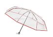 Au air de temps NEYRAT539 opvouwbare paraplu, 30 cm, transparant/rood