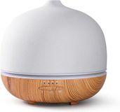 Merkloos Aroma Diffuser Ceramic 500ml Premium Ultrasone Luchtbevochtiger met Timer Instelling & 10-kleuren LED - BPA-Free Wit voor Slaapkamer Woonkamer