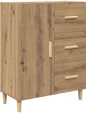 vidaXL Dressoir Artisan Eikenhout 34 x 69,5 x 90 cm