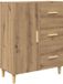 vidaXL Dressoir Artisan Eikenhout 34 x 69,5 x 90 cm