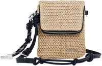 Desigual Telefoontasje Mone Logo Raffia Phone Bag Natural Beige