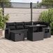 Maison Exclusive - Salon de jardin 7 pièces avec coussins, rotin synthétique noir