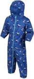 Pobble Regatta - Kids' Pobble Printed Breathable Waterproof Rainsuit - Outdoorbroek - Kinderen - Maat 18-24 Maanden - Blauw
