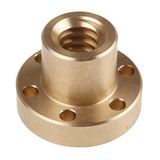 RS PRO Spindelmoer rond, met flens, 18mm, buitenØ: 48mm, lengte: 35mm