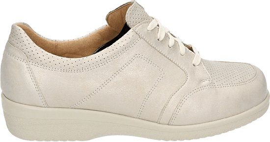 Ganter 204715 - Dames veterschoenen - Wit/beige - Maat 40.5