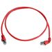 Telegärtner 100008014 Câble réseau RJ45, câble de brassage CAT 6A S/FTP 0,5 m Rouge Ignifuge, avec passe-fil anti-pli 1 pièce(s)