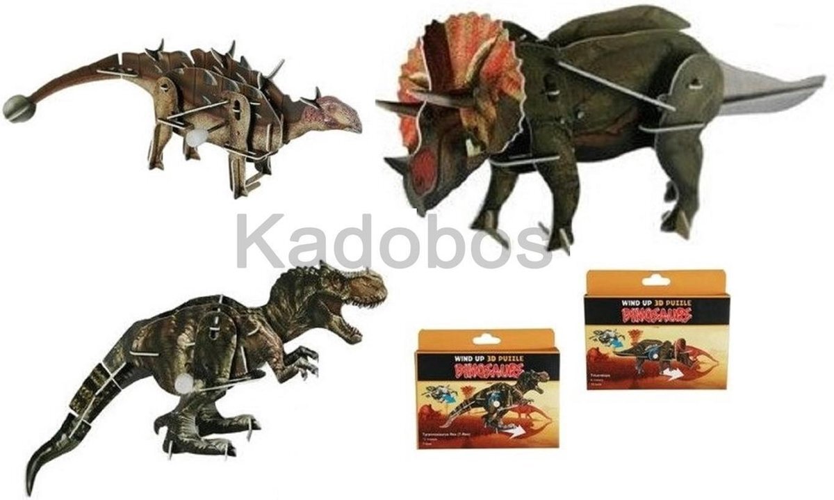 BestPriceAlarm 3D Opwindpuzzel Dinosaurus 4x