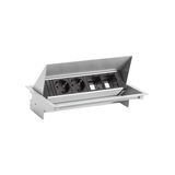 Bachmann CONEO SET 2x geaard stopcontact 2x ABD, zilver