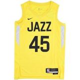 Maillot NBA Utajaz Yellow Strike Donovan Mitchell #45 Dri-fit Swingman