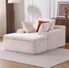 OKWISH Chaise Longue - 1-Zits 165 x 112 x 63 cm - Ribstof - Beige