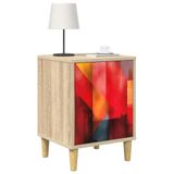 vidaXL Nachtkastje HEESCH 2 st Sonoma Eiken 36 x 33 x 50 cm