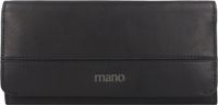 mano Don Romeo Portemonnee RFID Leer 18 cm - Dames - Horizontaal - Zwart