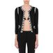 Moschino Cardigan en laine, détails crochet, noir