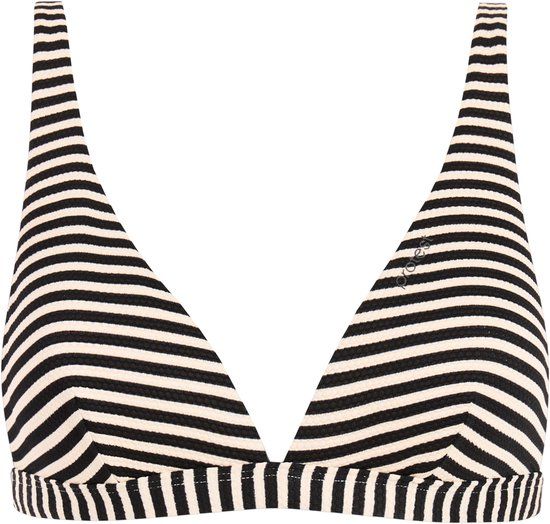 Protest MIXChuba Bikini Top Dames Crème Gestreept B&C-cup Uitneembare vulling Gespsluiting Normale pasvorm