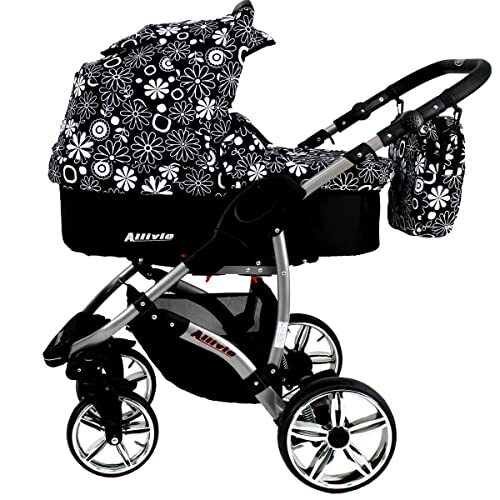 SaintBaby Kinderwagen babyzitje en Isofix optioneel te kiezen Allivio by White Flowers A70 3-in-1 met babyzitje