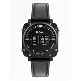 Lee Cooper LC07002.651 - Montre - Analogique - Homme - Cuir - Noir - Argenté - Blanc
