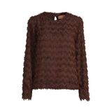 Ruby Ruby blousetop met structuur bruin