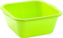 PLASTICFORTE teiltje/afwasbak - vierkant - kunststof - 20 liter - 46 x 42 x 20 cm - Limegroen