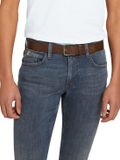 Tom Tailor Denim TTDUSTIN leren riem met rechthoekige gesp - Maat 80 - lichtbruin uni