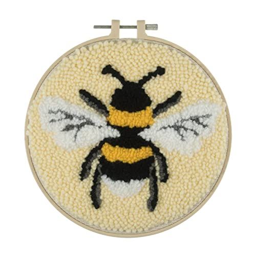 Trimits Punch Needle Hoop Kit - Bee - 20.3 cm / 8 inch