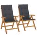 VidaXL Chaise de jardin Terrasse Polyester rembourré Noir