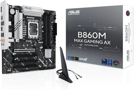 ASUS B860M MAX GAMING AX - Moederbord - Intel B860 - LGA 1851 - micro ATX