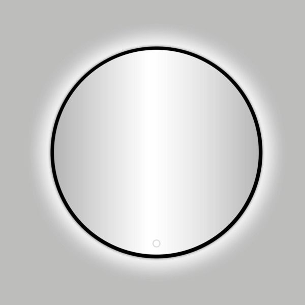 Best Design Nero Venetië Ronde Spiegel Zwart Ø120cm - LED Verlichting