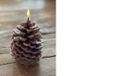 Deluxe Homeart Dennenappel Bougie LED Blanc 13 cm Real Flame
