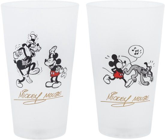 Disney Mickey Mouse vintage glas 2 stuks 480ml