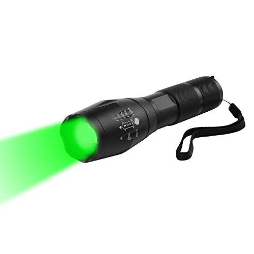 WESLITE Groen licht zaklamp - Tactische zaklamp - Groen jachtlicht - 250 meter - LED - Zoombaar - Waterdicht - Nachtzicht - Vissen - Roofdier - Coyote - Varken - Jacht