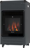 Auronic Mobiele Gaskachel - Met Vlam Effect - Tot 50m2 - 3400W Gas Heater - 2 Warmtestanden - Zuurstofbeveiliging - Incl Slang en Regelaar - Zwart