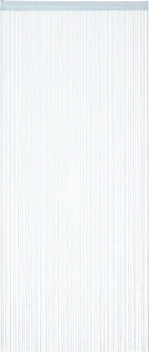 Relaxdays Draadgordijn zilver - draadjesgordijn - deurgordijn - slierten gordijn venster - 90 x 245 cm