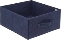 5five Opbergmand/kastmand 14 liter donkerblauw polyester 31 x 31 x 15 cm
