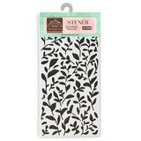 Stamperia Dikke sjablonen voor scrapbooking, albums, kaarten maken, bullet journal, enz. Bladpatroon, flexibel materiaal, gemakkelijk te reinigen, perfect voor hobby, handwerk en