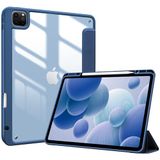 ProCase Hoes voor iPad Pro 12,9 inch met pennenhouder 2022/2021/2020/2018 (6/5/4/3 generatie), stootvaste smart case cover met transparante achterkant beschermhoes voor iPad Pro 12,9 inch, marineblauw