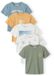 Minoti jongens t-shirt 5-pack surf print - 100% katoen - blauw