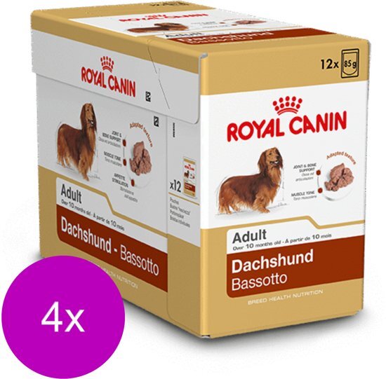 Royal Canin Bhn Dachshund Adult Pouch - Hondenvoer - 4 x 12x85 g