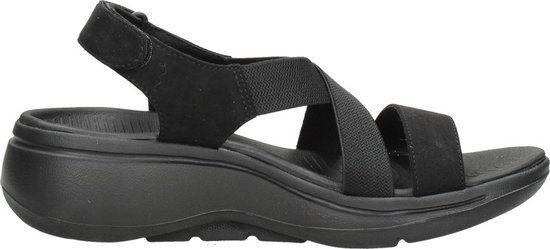 Skechers Go Walk Arch Fit Sandal - Tre Dames Sandalen - Zwart - Maat 37