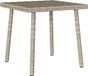 Poly Rattan table basse rectangulaire 40x40x37 cm gris clair