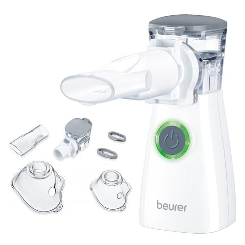 Beurer IH 57 Inhalator - Vernevelaar - Aerosoltoestel - Trilmembraan technologie - Oor volwassenen en kinderen - Verstelbare rotatie tot 45° - 3 Opzetstukken - Zelfreinigingsfunctie - Medisch product - 5 Jaar garantie