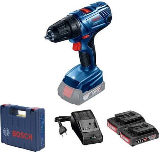 Bosch Professional GSR 180-LI Accu Boor/schroefmachine Set - 18V - 2x 2.0Ah Accu - Inclusief Koffer