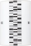 Domino Lampe murale Métal Verre Noir Gris