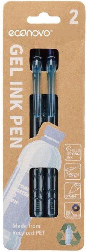 Gelpennen - Blauw en Zwart - 0.7MM - 2 Stuks
