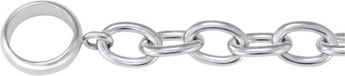 Quiges Jasseron Ketting zonder Sluiting Clipring voor Hangers - RVS - Dames - 70cm