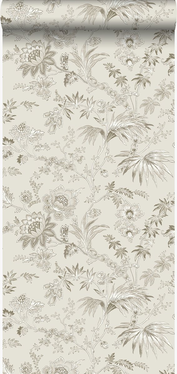 Origin Wallcoverings behang bloemen klei grijs - 326123 - 53 cm x 10,05 m