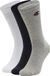Champion 3 paar crew sokken maat 43-46 unisex wit/grijs/zwart