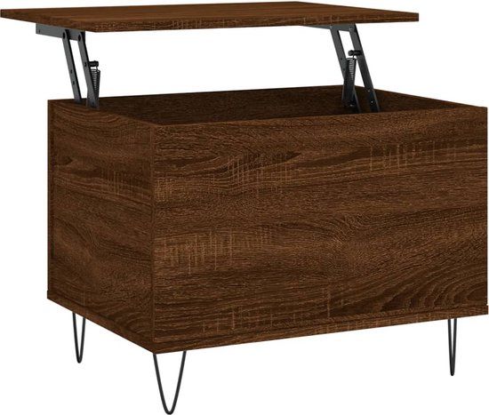 VidaXL Salontafel 60x44,5x45 cm bewerkt hout bruin eikenkleur