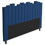 Menzzo Lucky hoofdeinde, hout, blauw, 180 x 8 x 120 cm