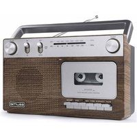 Muse Radio M-152 WS FM-cassetteradio met opnamefunctie Bruin